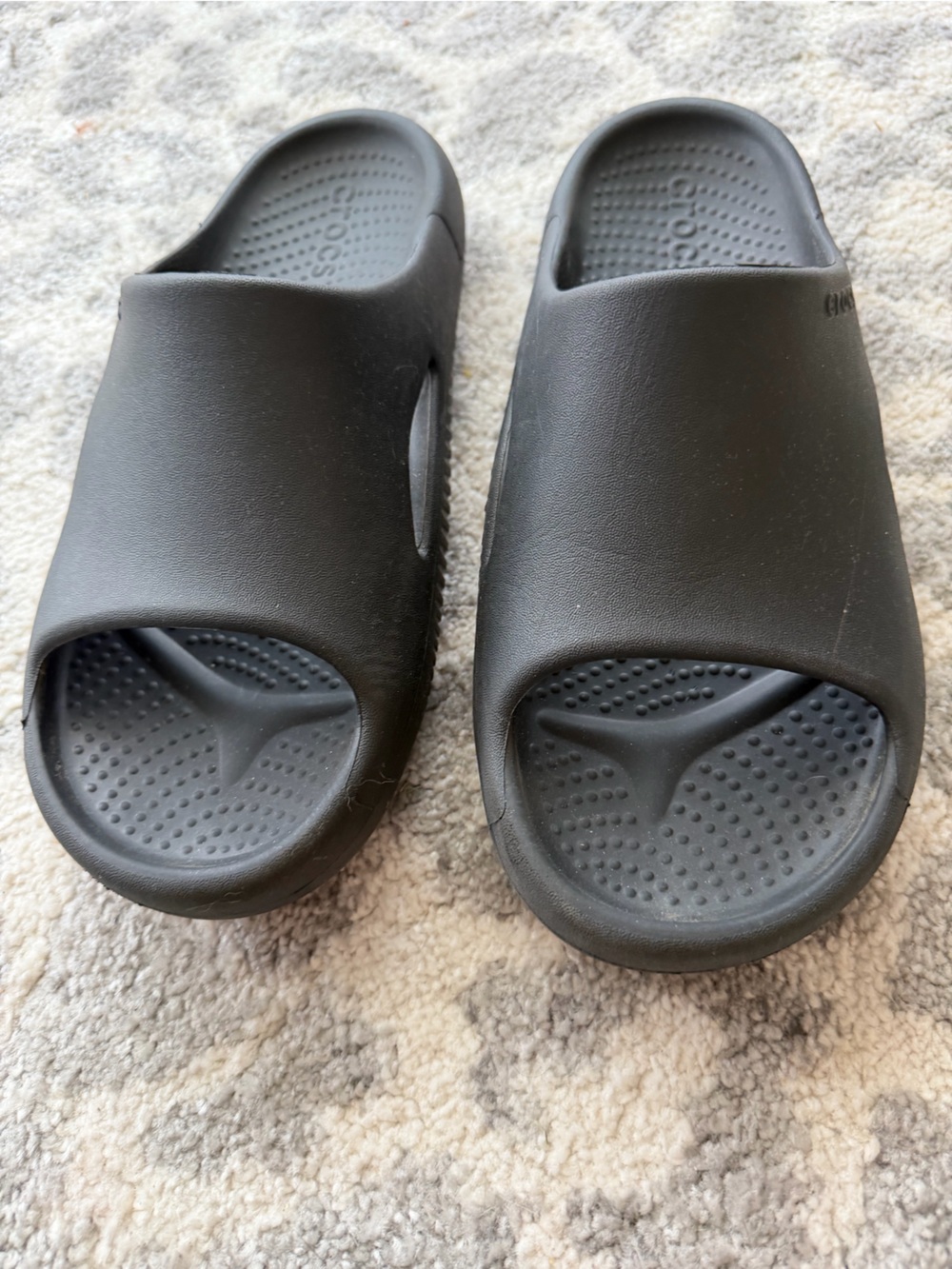 Croc Recovery Black Slide Sandals - Minimal Slip-On